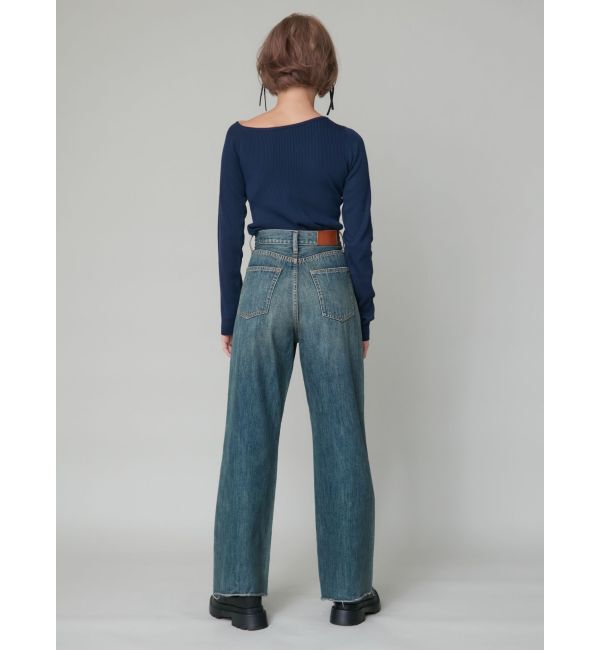 EVRIS「シンプルワイドデニムパンツ」|デニム|