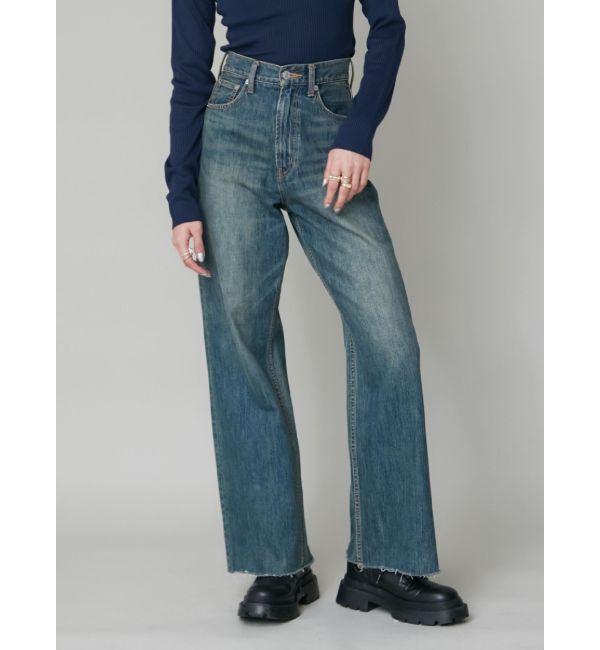 EVRIS「シンプルワイドデニムパンツ」|デニム|インディゴ