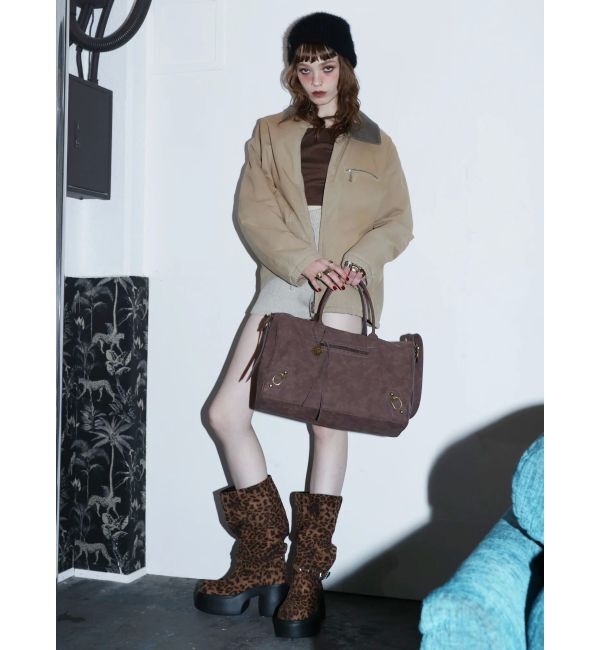 EVRIS「フェイクスウェードエンジニアブーツ」|ロングブーツ|