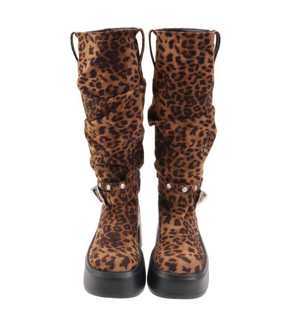 EVRIS「フェイクスウェードエンジニアブーツ」|ロングブーツ|