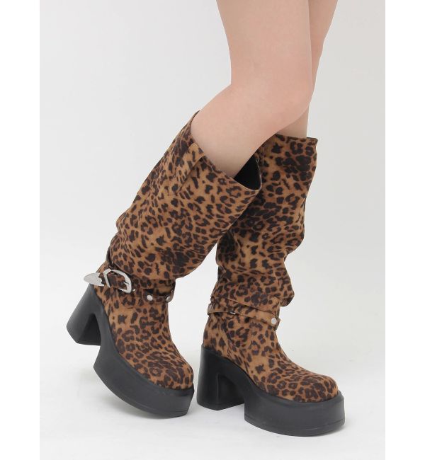 EVRIS「フェイクスウェードエンジニアブーツ」|ロングブーツ|