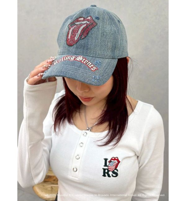 EVRIS「【ザ・ローリング・ストーンズ】ラインストーンCAP」|キャップ・キャスケット|