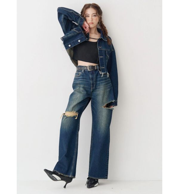 EVRIS「ストラップデザインリブニットトップス」|ニット・セーター|