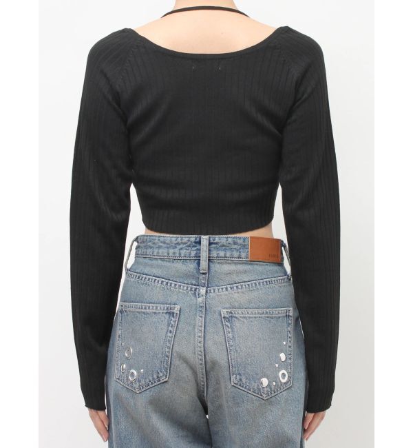 EVRIS「ストラップデザインリブニットトップス」|ニット・セーター|
