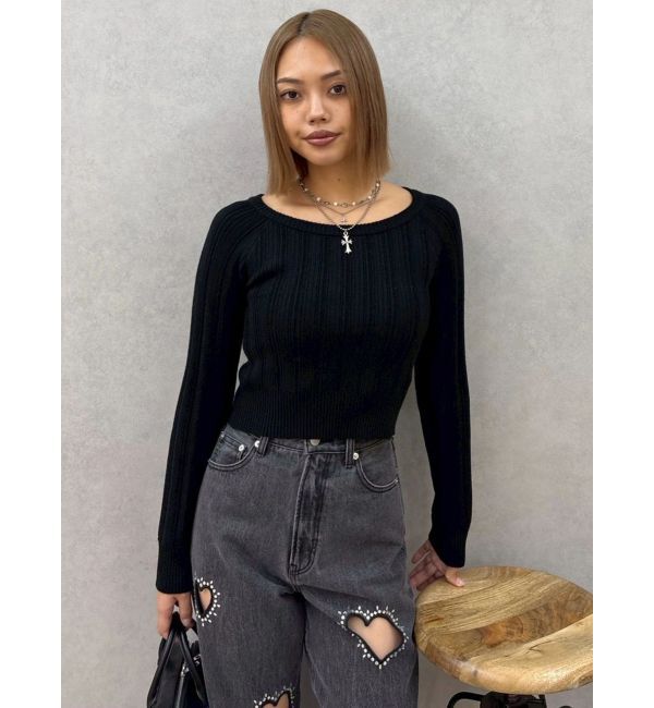 EVRIS「2WAYバックリボンニットトップス」|ニット・セーター|