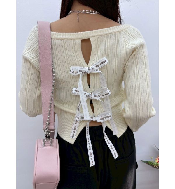 EVRIS「2WAYバックリボンニットトップス」|ニット・セーター|