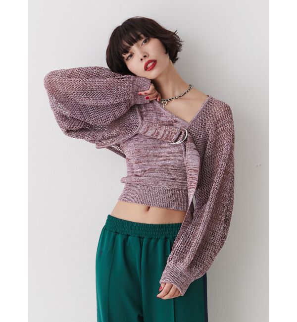 jouetie「メッシュボレロアンサンブル」|カーディガン|