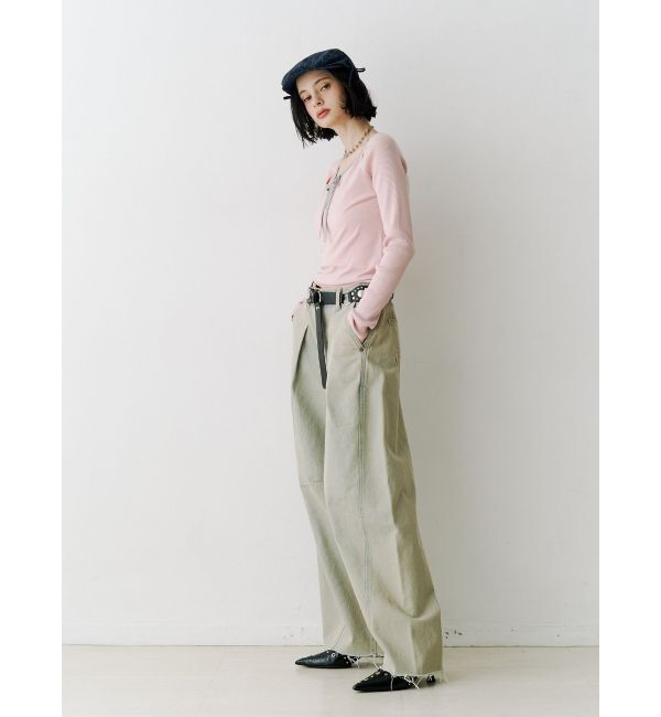 jouetie「オープンショルダーレイヤードニット」|ニット・セーター|