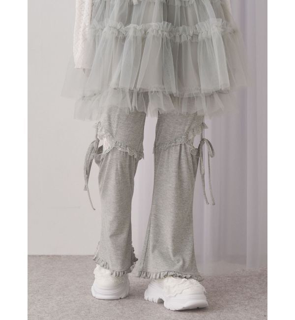 merry jenny「レースカットフリルリブパンツ」|その他|