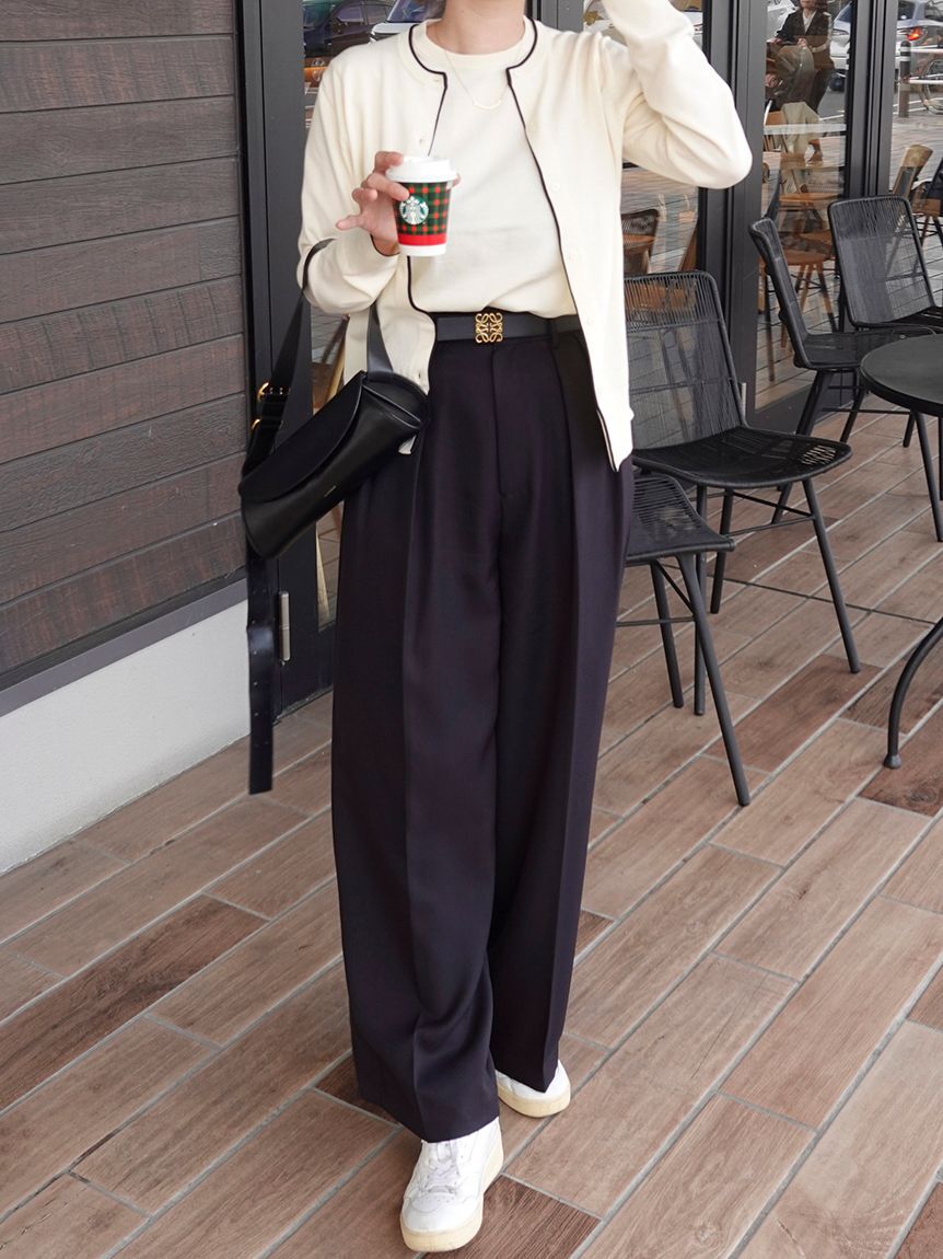 Mila Owen「美形ワイドパンツ」|チノ|