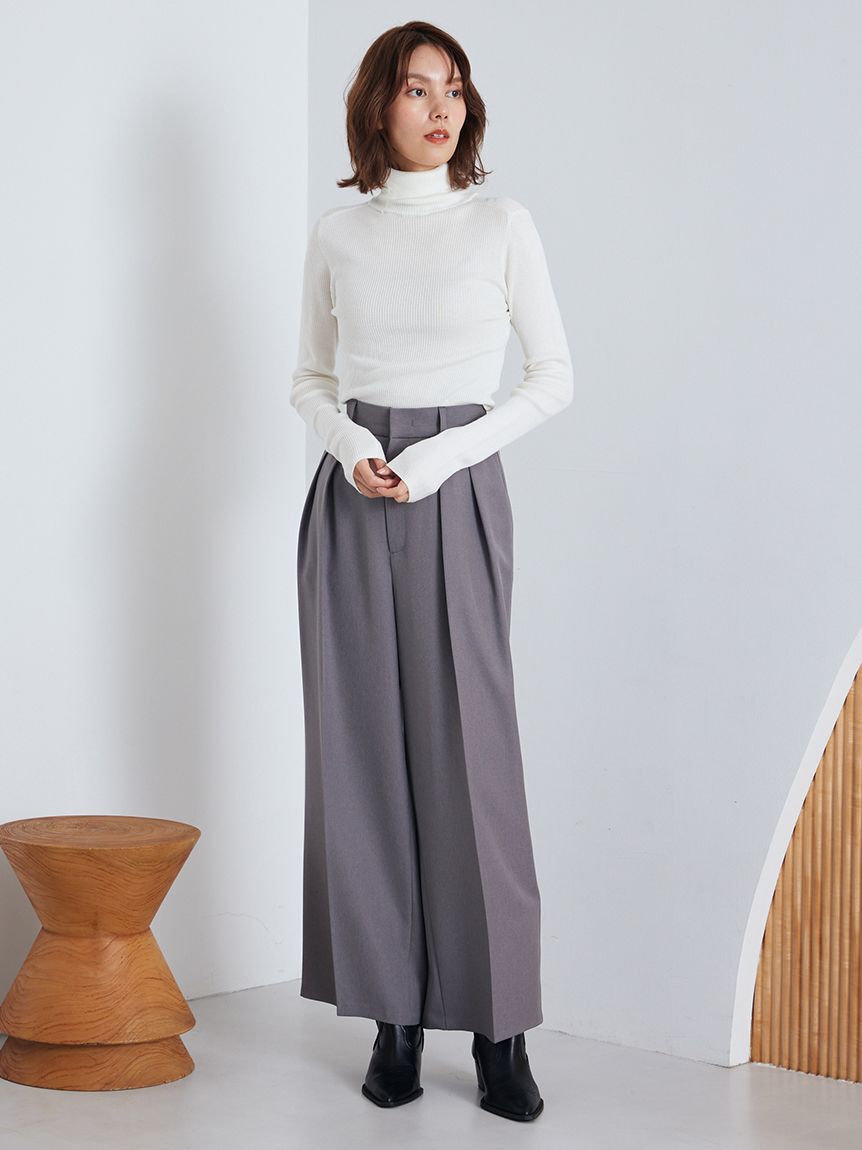 Mila Owen「美形ワイドパンツ」|チノ|