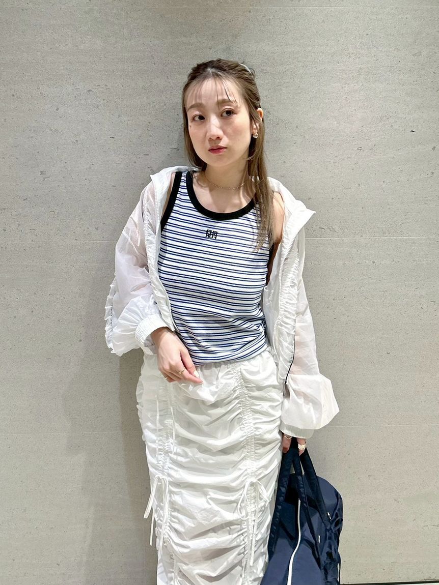 FURFUR「ロゴ刺繍ボーダータンクトップ」|タンクトップ|