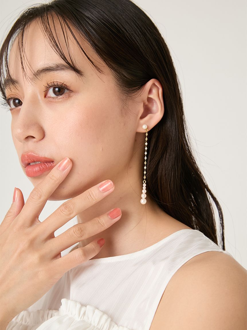 FRAY I.D「パールチェーンピアス」|ピアス|
