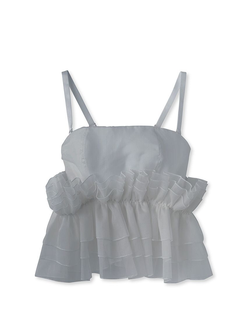 LILY BROWN Lingerie「【LILY BROWN Lingerie】マルチウェイライククロスストラップレスブラ/シルクフリル」|インナー|GRY