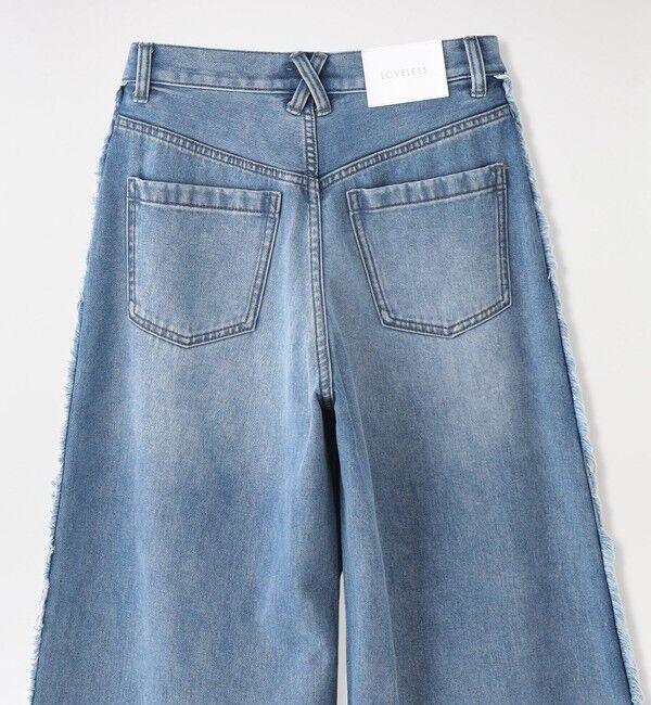  「サイドフリンジワイドデニム」|デニム|