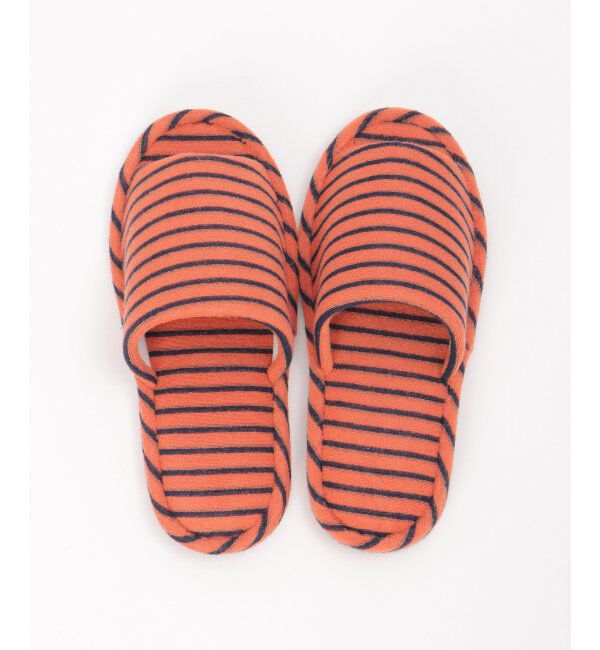 TOKYO DESIGN CHANNEL「パイルボーダー外縫いスリッパ」|ルームシューズ|