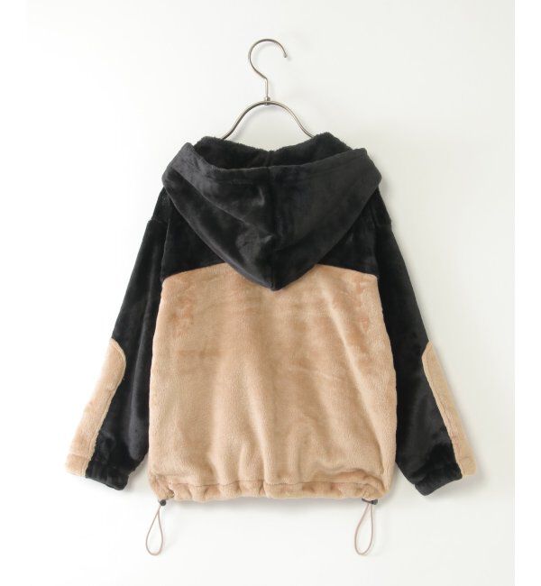 ikka kids「ファーフリース胸切り替えジップパーカー（110~160cm）」|その他|