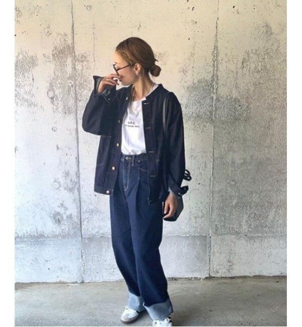 Lbc with Life「ＬＢＣデニムノーカラージャケット」|ブルゾン・スタジャン|