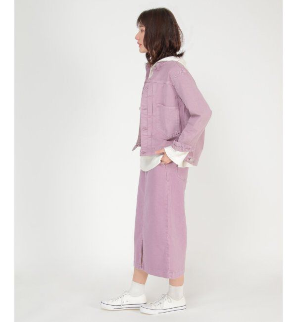 Lbc with Life「ＬＢＣデニムノーカラージャケット」|ブルゾン・スタジャン|