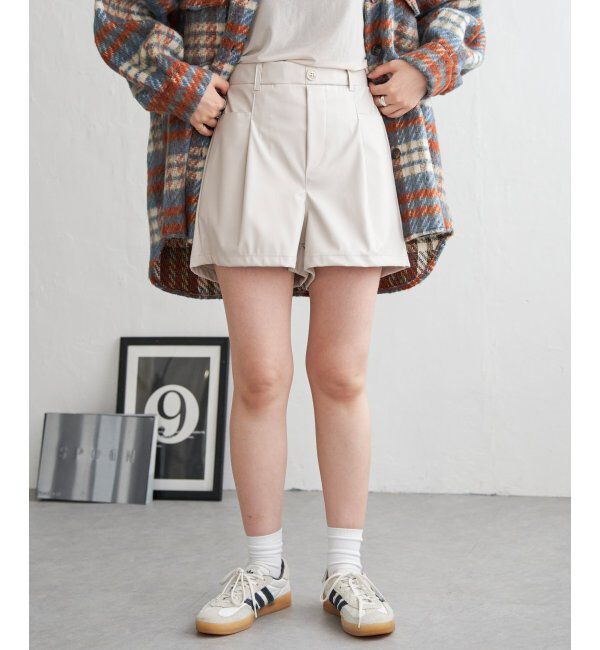VENCE share style「合皮ショートパンツ」|その他|