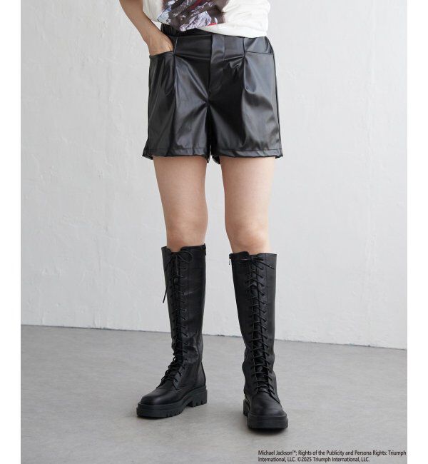 VENCE share style「合皮ショートパンツ」|その他|