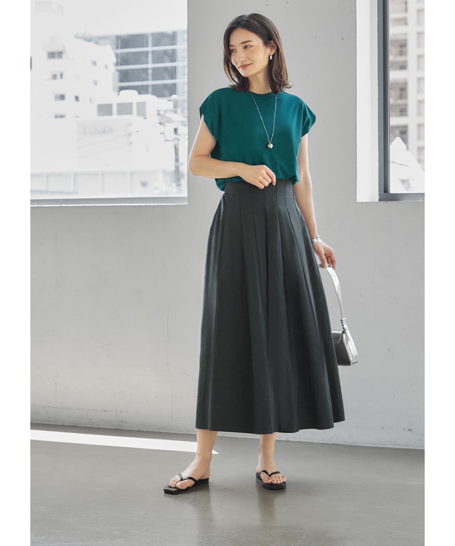 STYLE DELI「上部留めタックフレアスカート」|スカート|