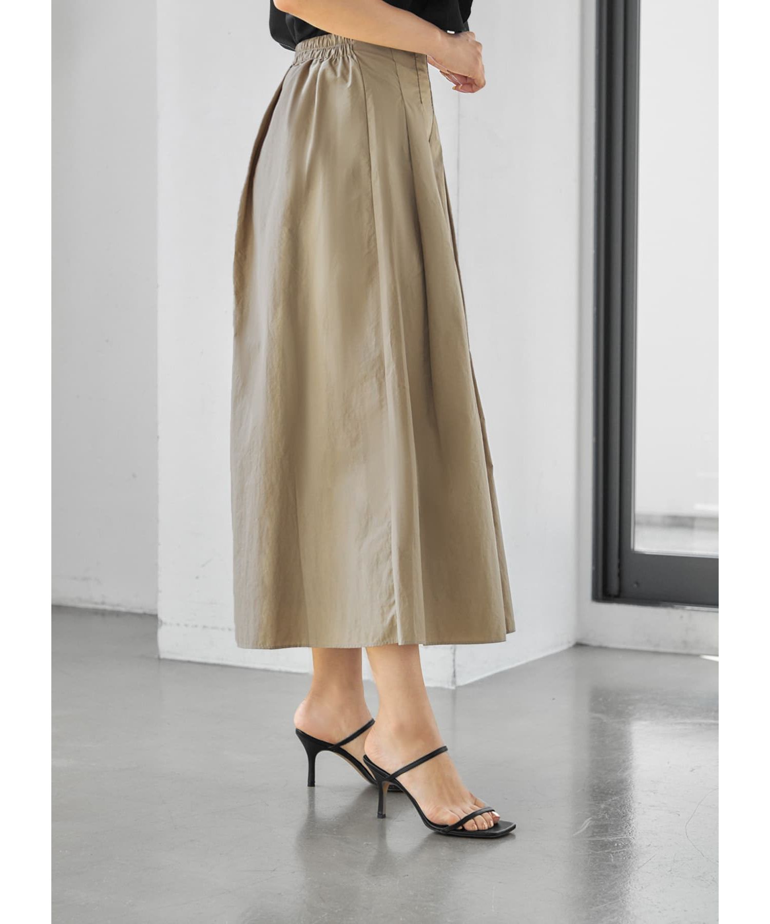 STYLE DELI「上部留めタックフレアスカート」|スカート|