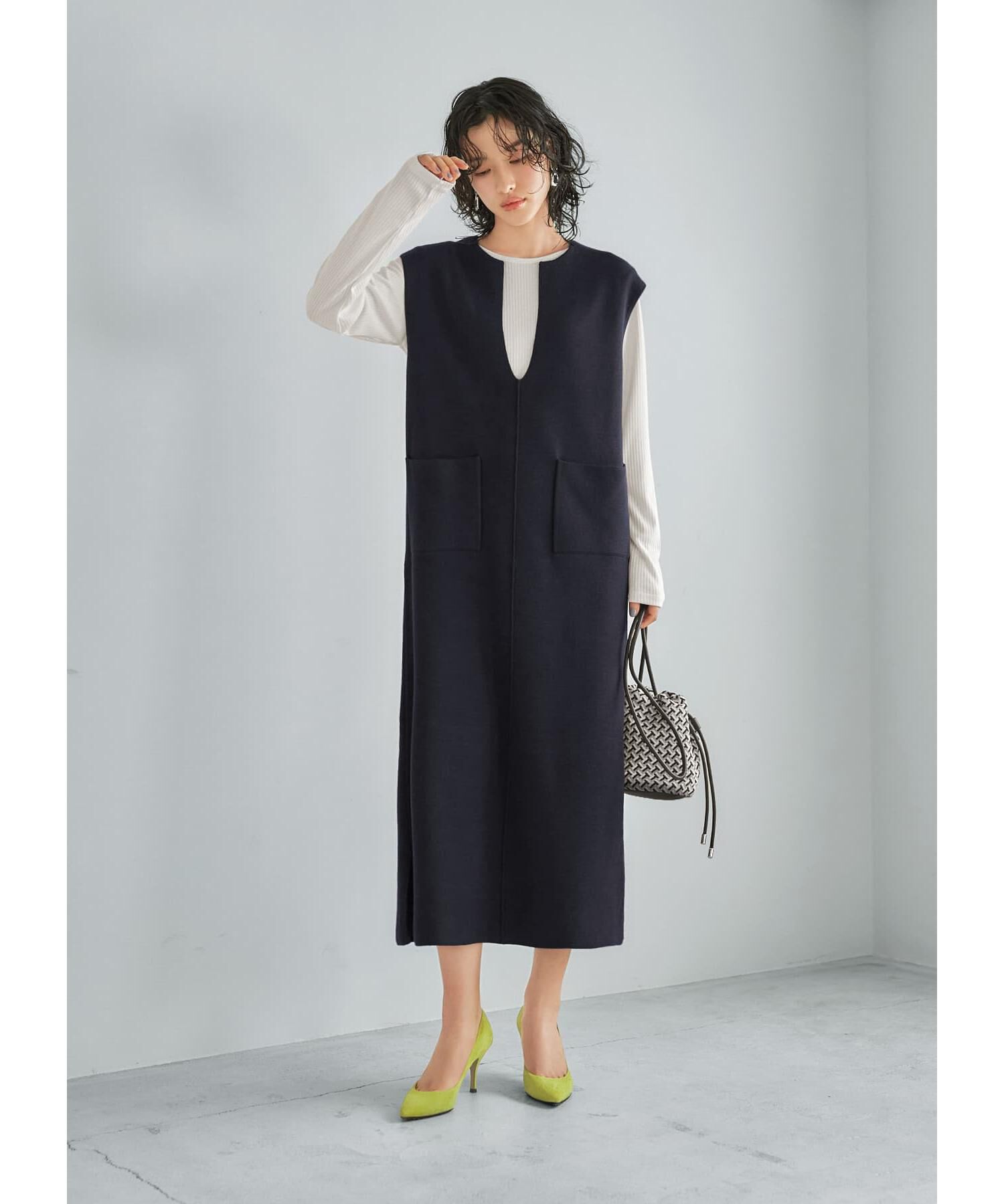 STYLE DELI「３シーズンコットン混紡◆ポケットジャンパースカート」|ジャンパースカート|