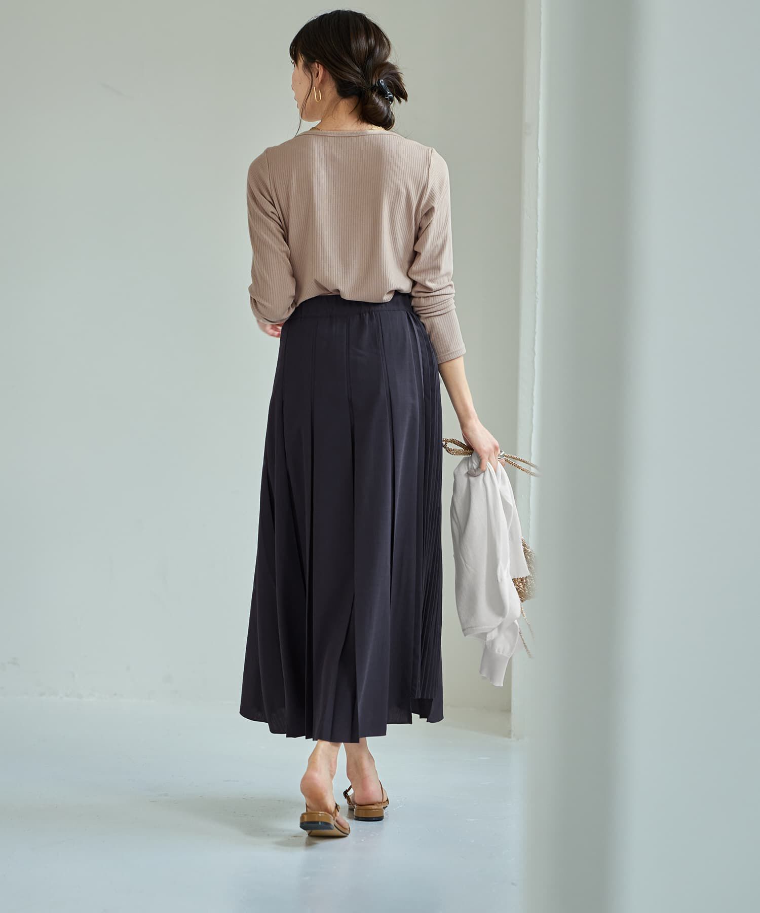 STYLE DELI「【LUXE】段差デザインプリーツスカート」|スカート|