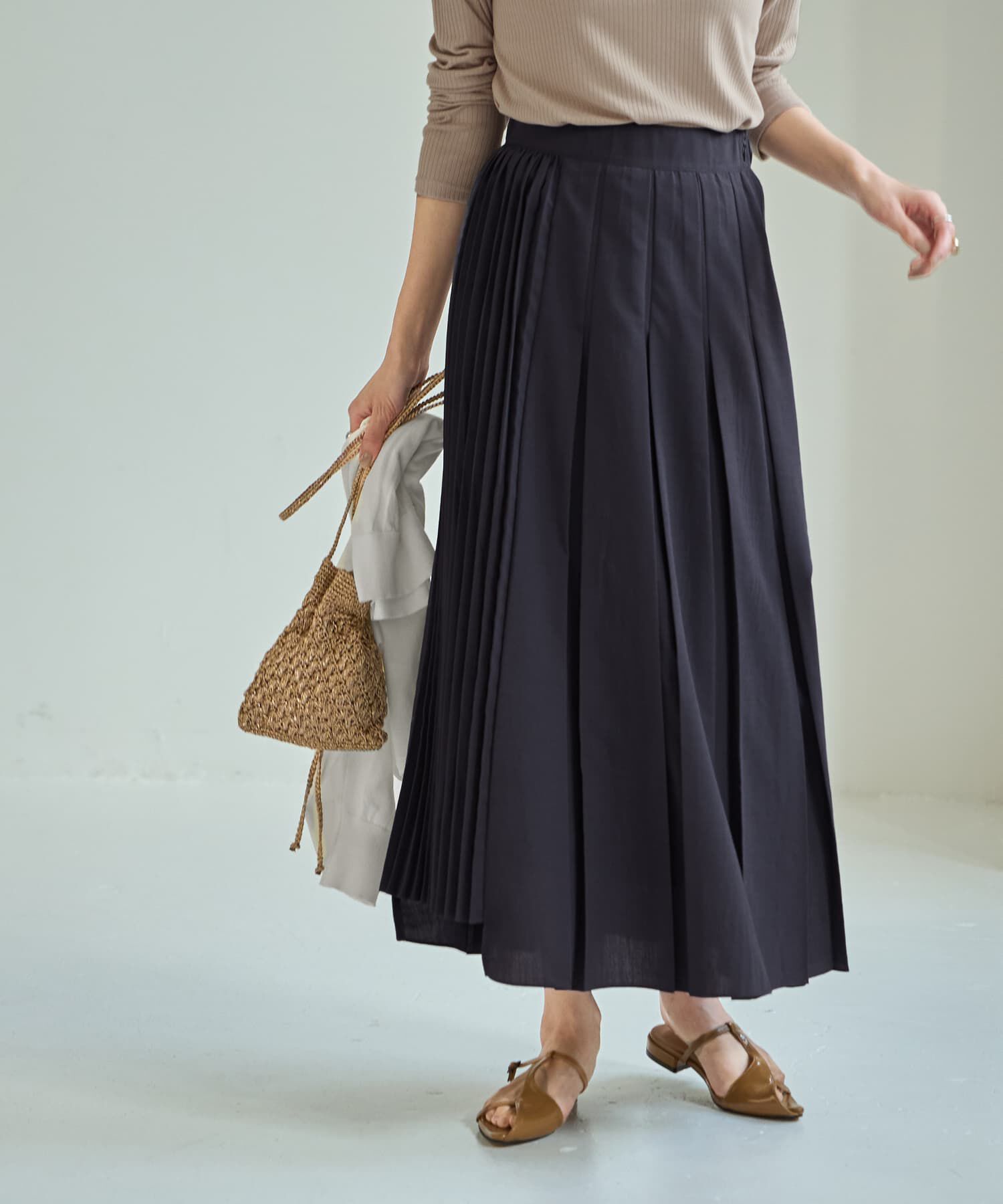 STYLE DELI「【LUXE】段差デザインプリーツスカート」|スカート|