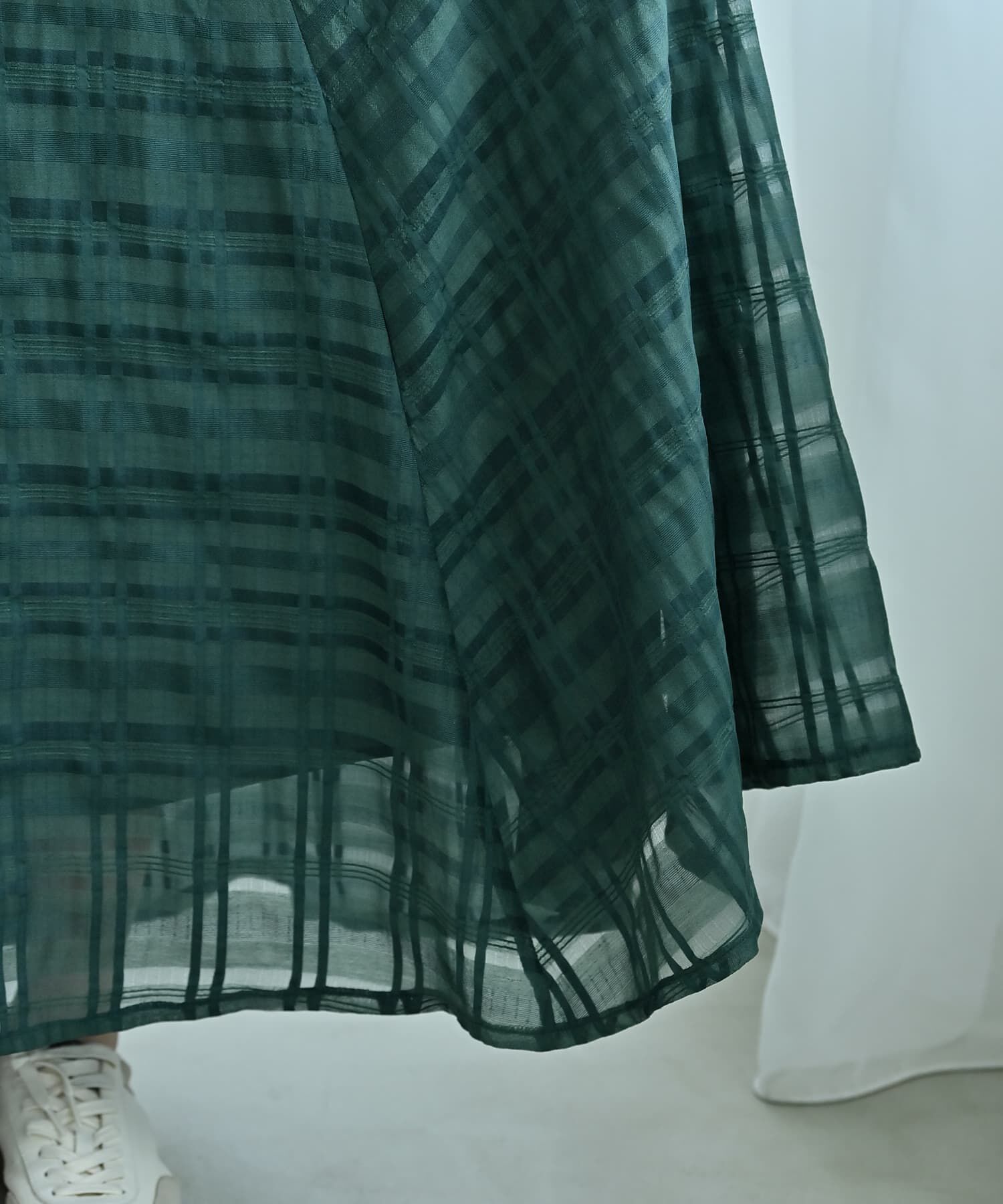 STYLE DELI「【Kana Oyama&times;BLK001】シアーチェックスカート／DELI size」|スカート|