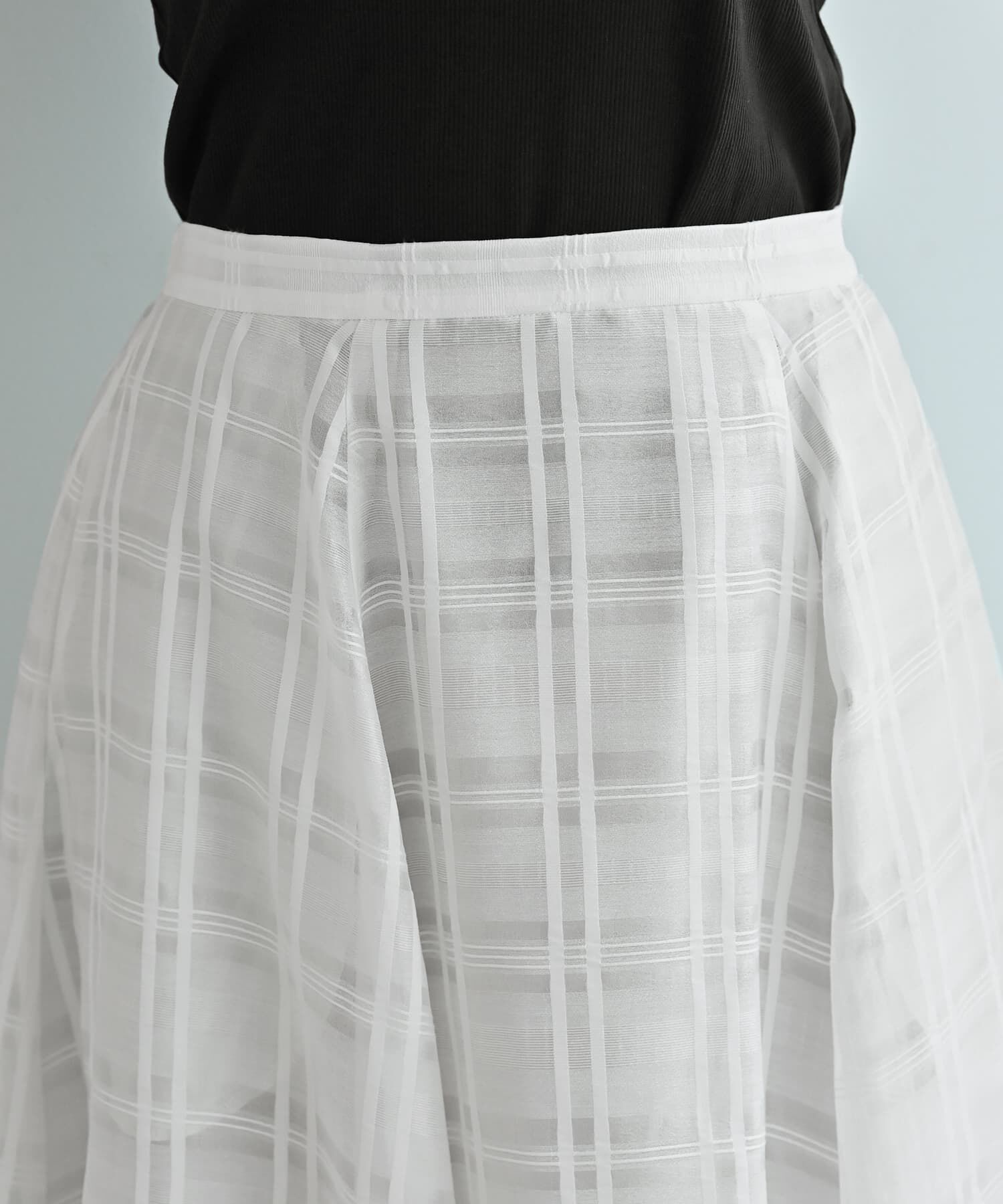 STYLE DELI「【Kana Oyama&times;BLK001】シアーチェックスカート／DELI size」|スカート|