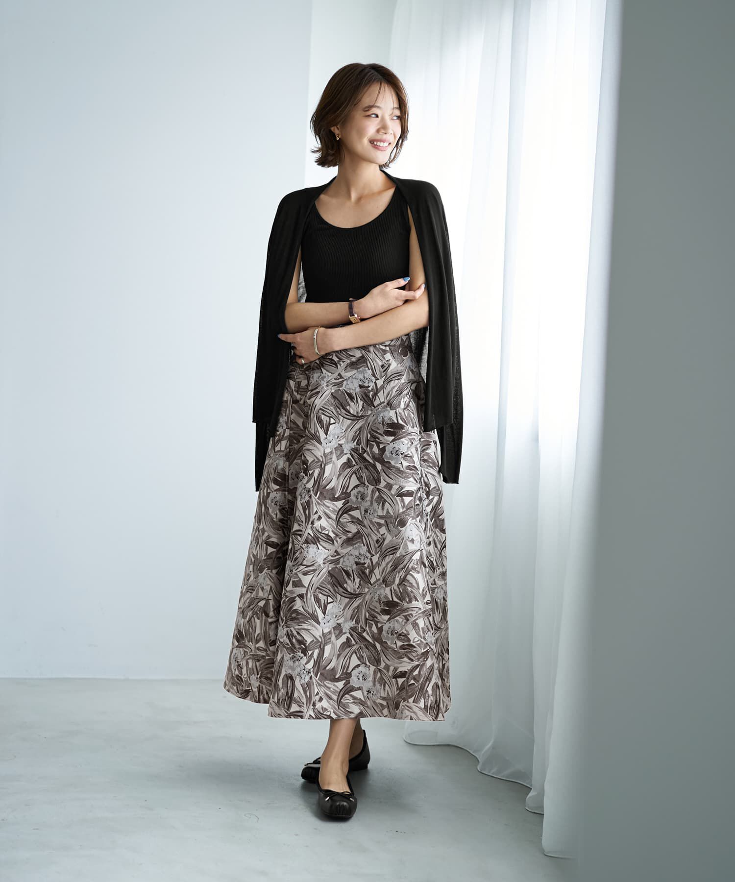 STYLE DELI「薄手なヌケ感とろみニットカーデセット」|Tシャツ・カットソー|