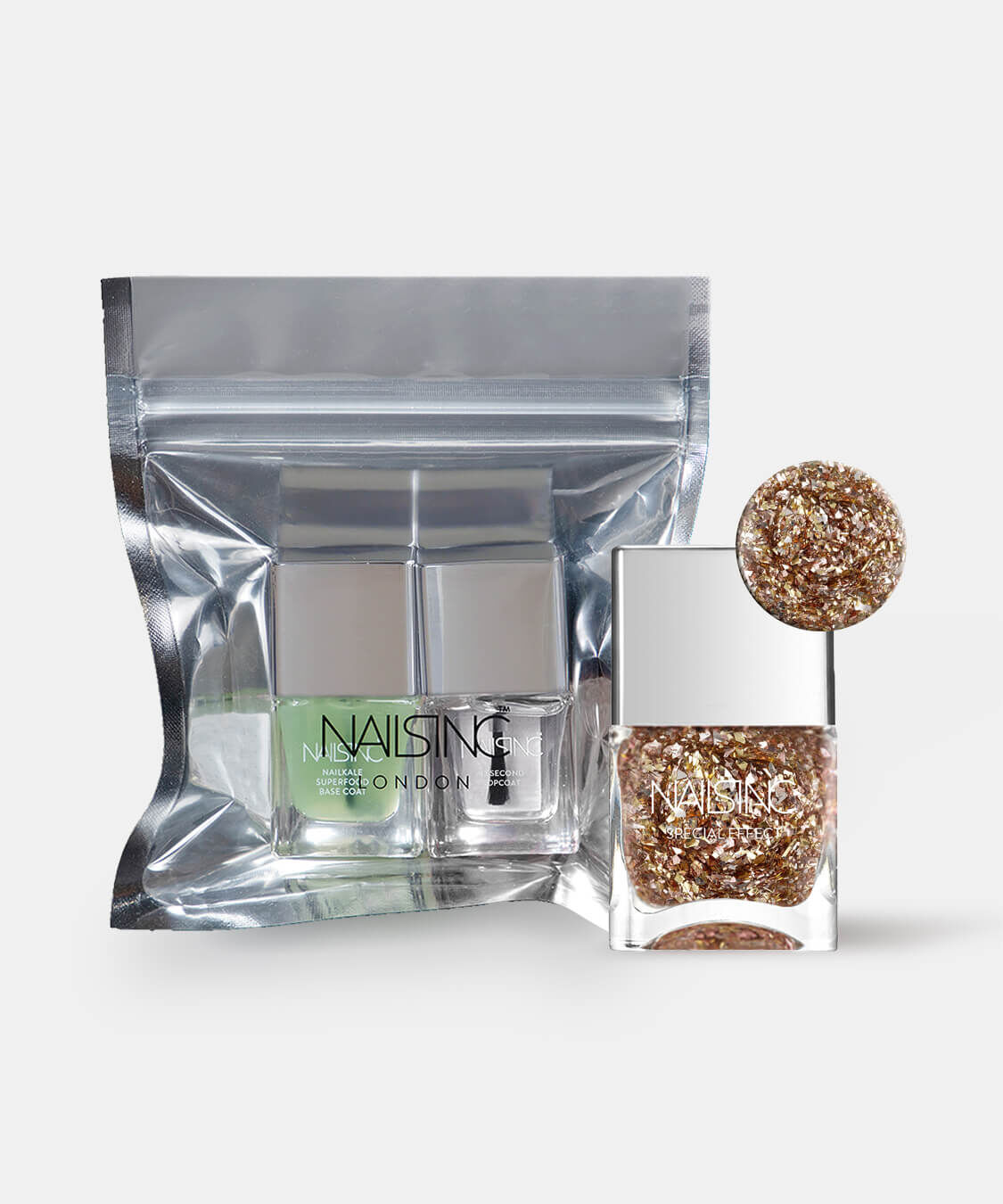 NAILS INC「Mini Base and Top Kit + SPECIAL EFFFECT」|ネイルカラー|ﾊﾞｯｷﾝｶﾞﾑｽｸｴｱ