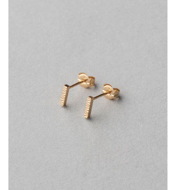 ete「K18YG クレール トライアングルカット ピアス」|ピアス|