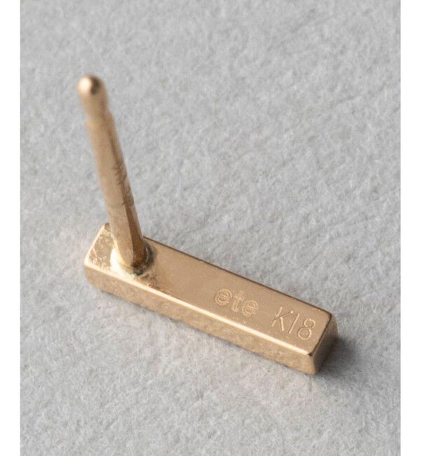 ete「K18YG クレール トライアングルカット ピアス」|ピアス|