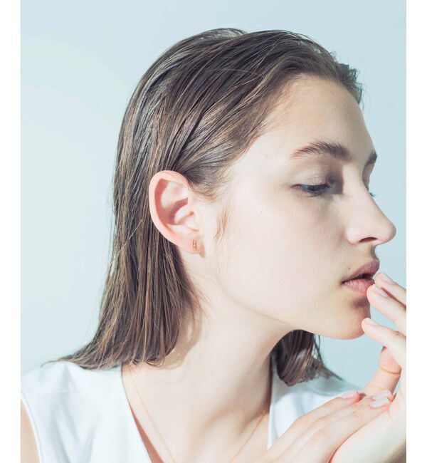 ete「K18YG クレール トライアングルカット ピアス」|ピアス|