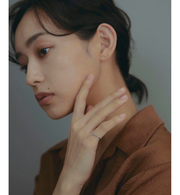 Jouete「K10WG ウェーブ ピンキーリング」|リング|