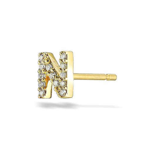 STAR JEWELRY「TINY STUDS INITIAL (N)」|ピアス|