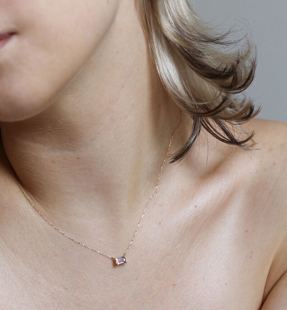  「カラーストーン ネックレス | K10YG」|ネックレス|