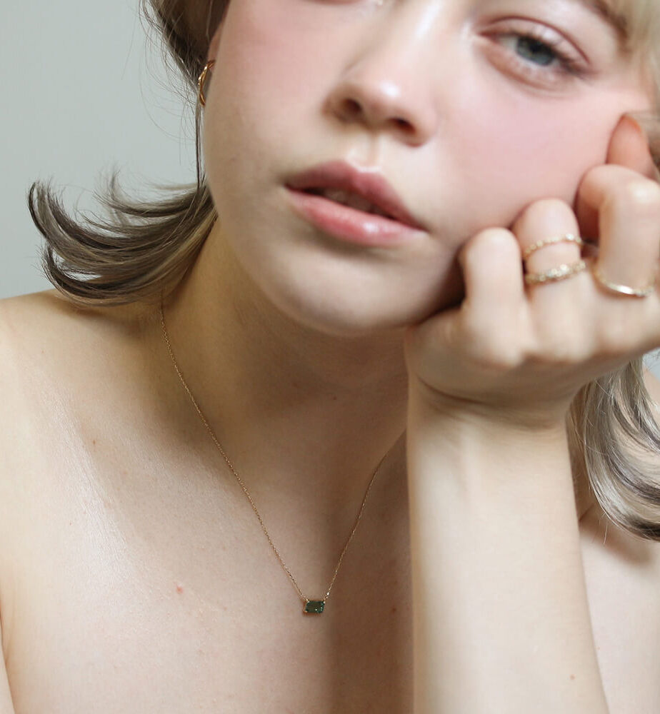  「カラーストーン ネックレス | K10YG」|ネックレス|