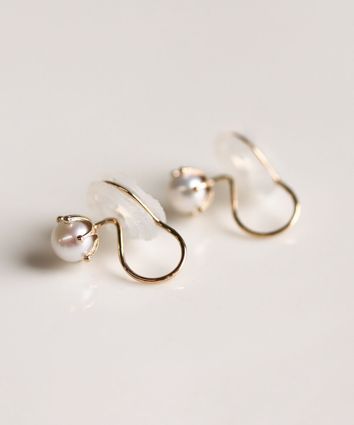  「パール ミルククラウン イヤリング | K10YG」|イヤリング|