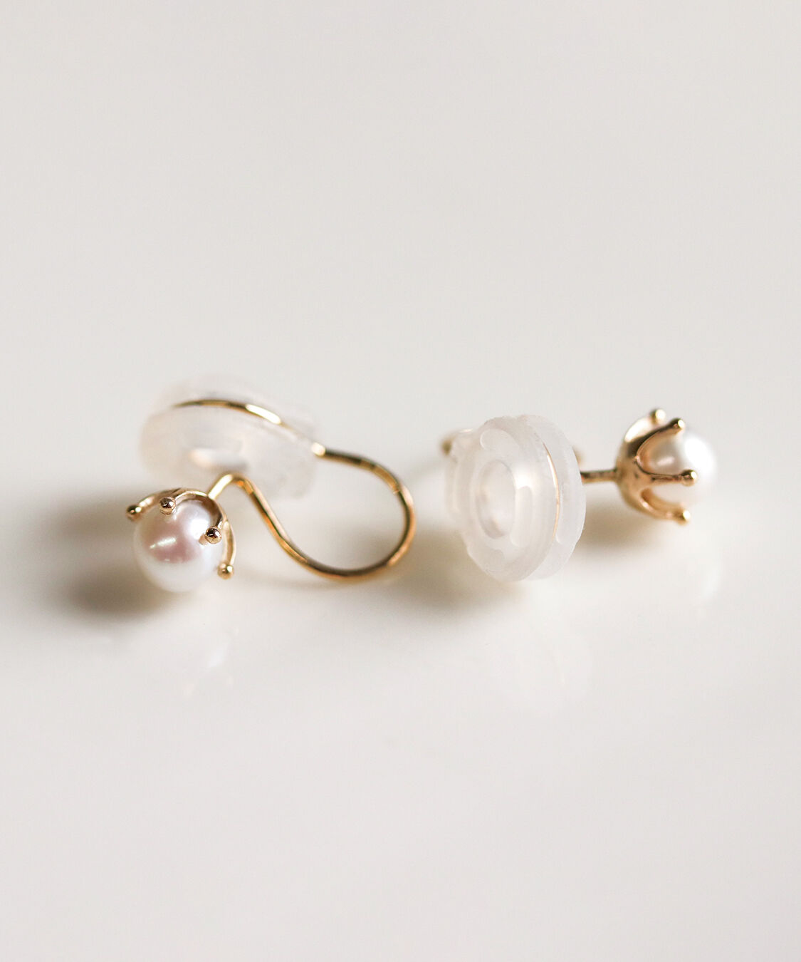  「パール ミルククラウン イヤリング | K10YG」|イヤリング|