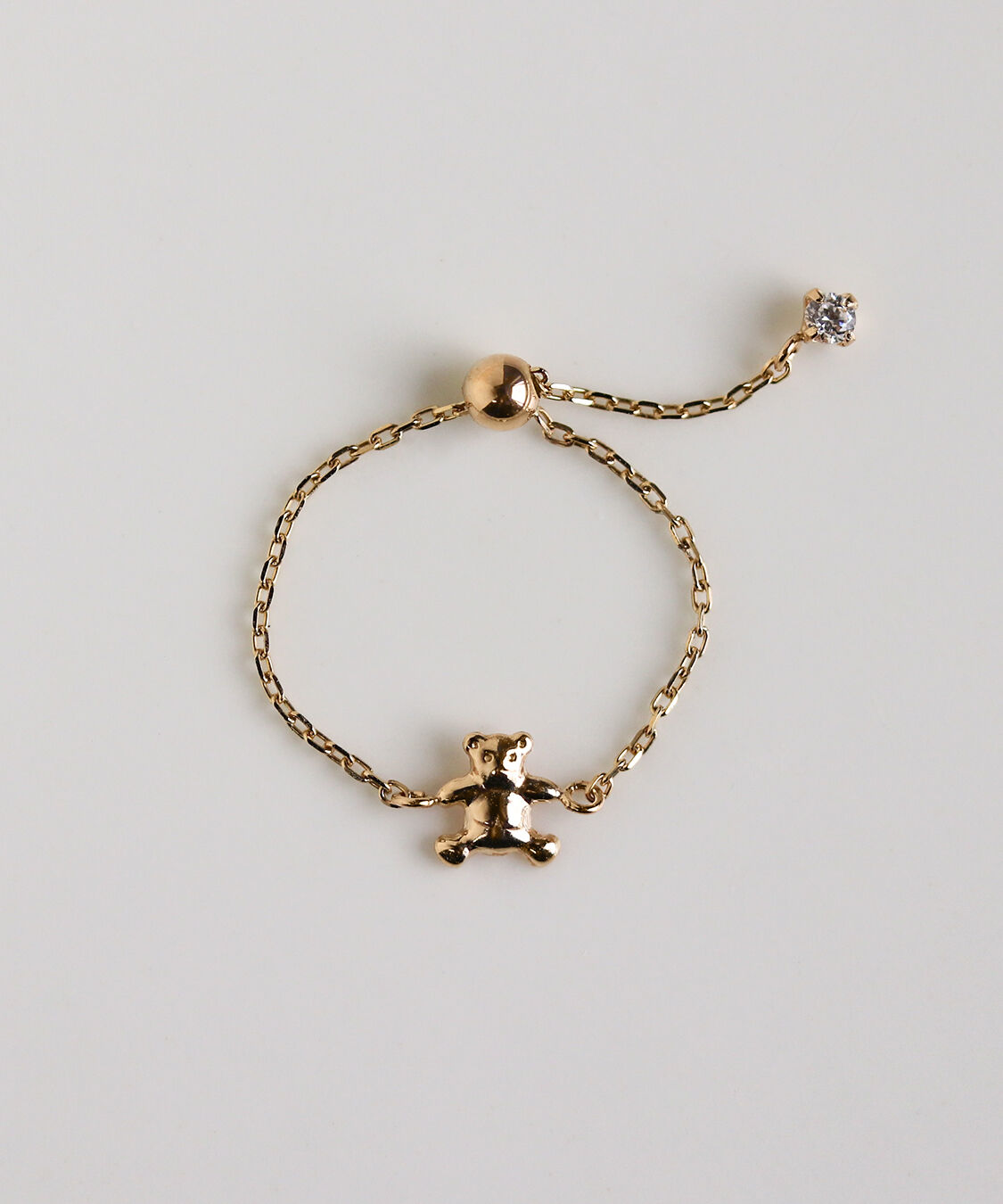  「ゴールド ベア チェーンリング | K10YG 〈Web限定〉」|リング|