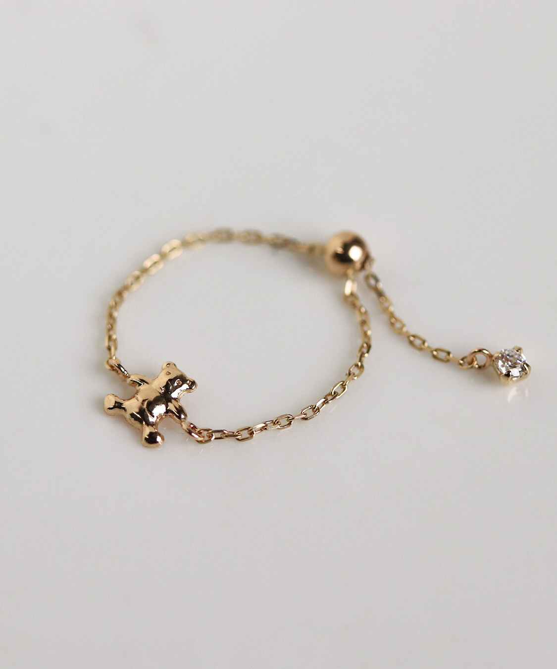  「ゴールド ベア チェーンリング | K10YG 〈Web限定〉」|リング|