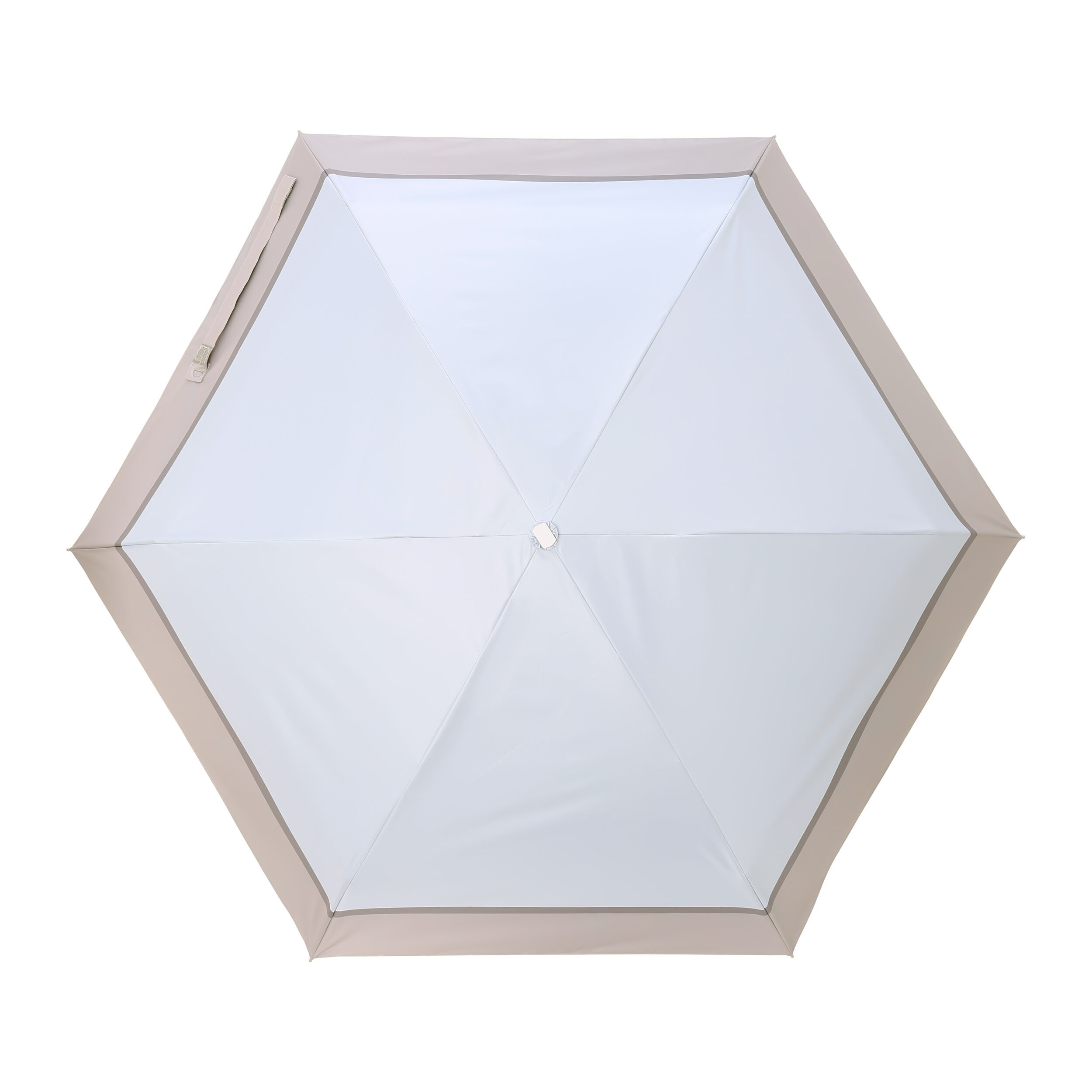  「ボーダー軽量ミニ／アンブレラ／ショート」|傘|ブルー