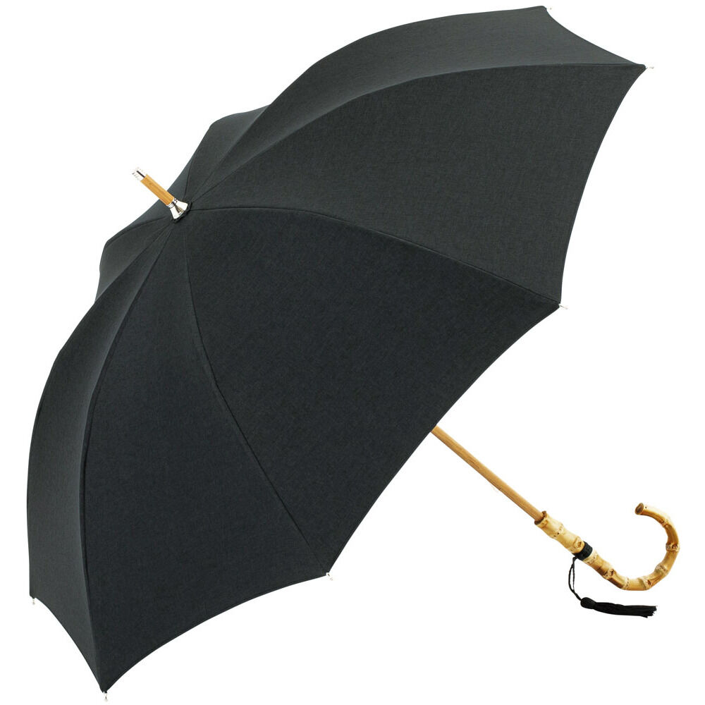 BACKYARD FAMILY「because ビコーズ 晴雨兼用 長傘 刺繍 通販 雨傘 日傘 晴雨兼用傘 傘 かさ カサ」|傘|ブラック3