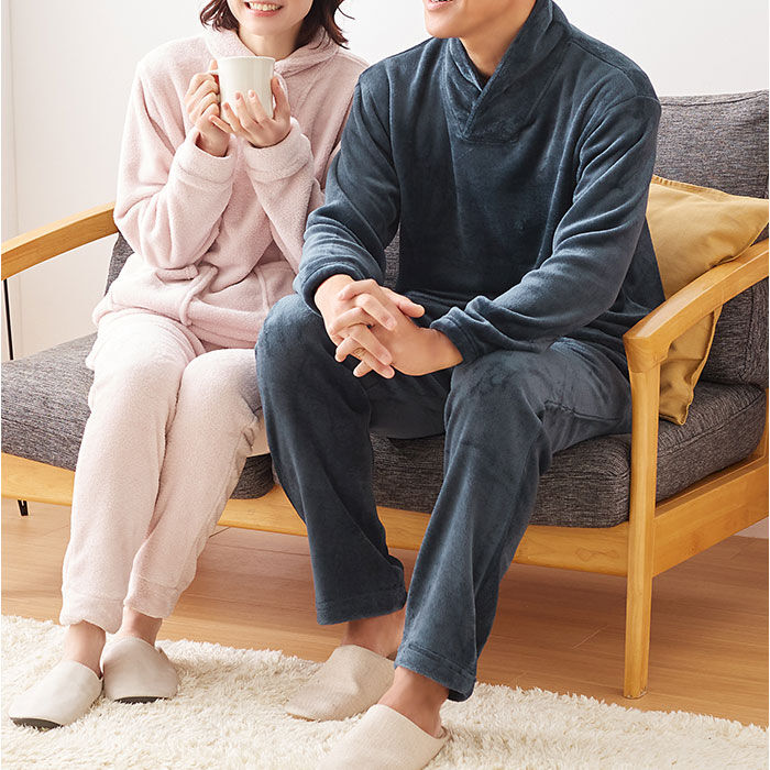 BACKYARD FAMILY「パジャマ 上下セット メンズ 通販 フリースパジャマ ふわふわ 長袖 部屋着 メンズパジャマ 大人」|ルームウェア|