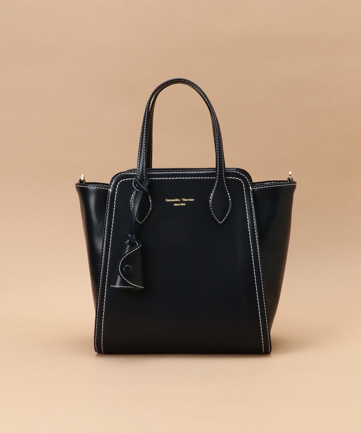 Samantha Thavasa「ウォータープルーフレザー トートバッグ 大サイズ」|トートバッグ|ネイビー