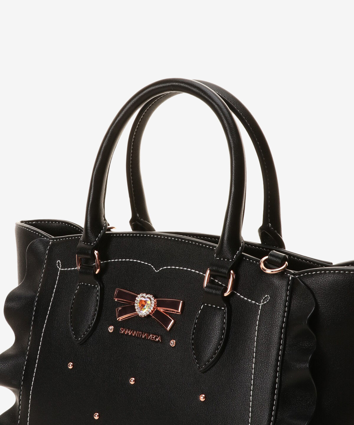 Samantha Vega「リボンスタッズフラッター(小)」|ハンドバッグ|